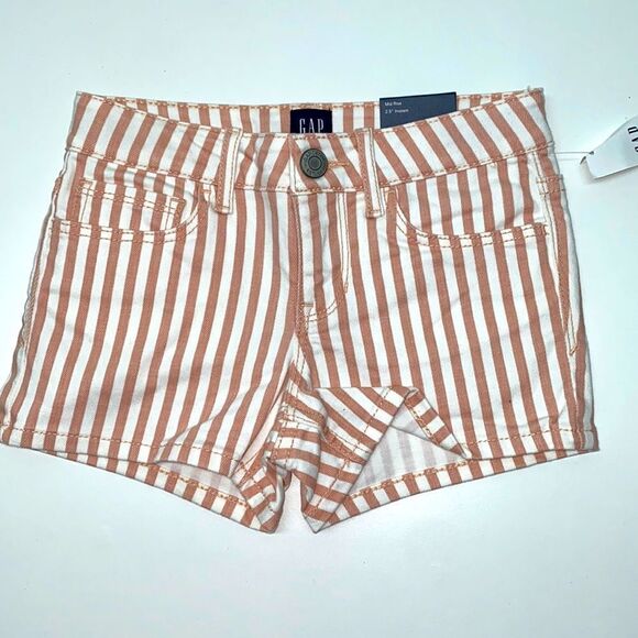 🔥GAP KIDS GIRLS SZ 6 regular HIGH STRETCH SHORTIE SHORT AJUSTABLE WAIST New - Picture 1 of 5